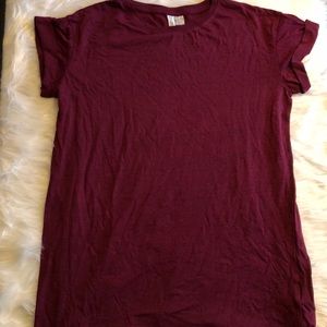 Maroon tee-shirt dress